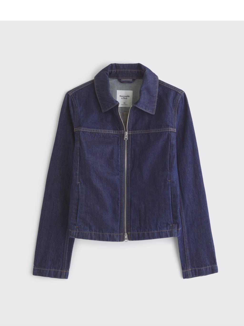 Abercrombie & Fitch Slim Double-Zip Denim Jacket